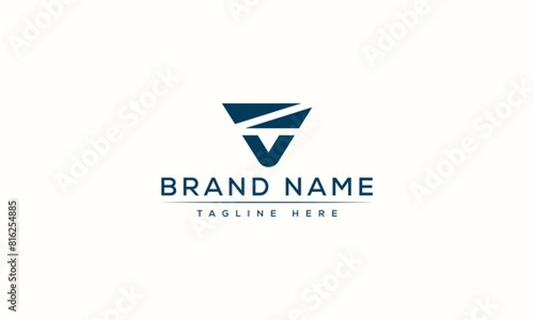 Fototapeta Logo design letter V . Elegant modern. Vector template.