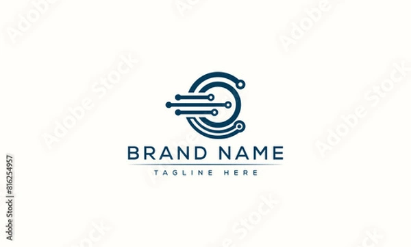 Fototapeta Logo design letter C . Elegant modern. Vector template.