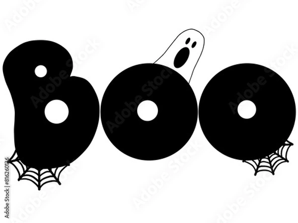 Obraz Boo Halloween Ghost web - White background 