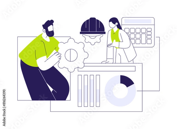 Obraz Tender negotiations abstract concept vector illustration.