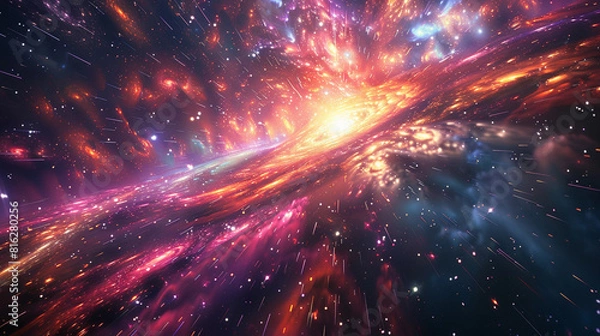 Fototapeta Starry Splendor Exploring the Cosmic Symphony of Star Fields and Nebulae, a Celestial Wonderland Awaits