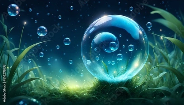 Fototapeta background with bubbles