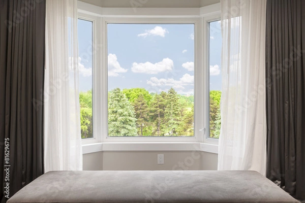 Fototapeta Bay window with summer view