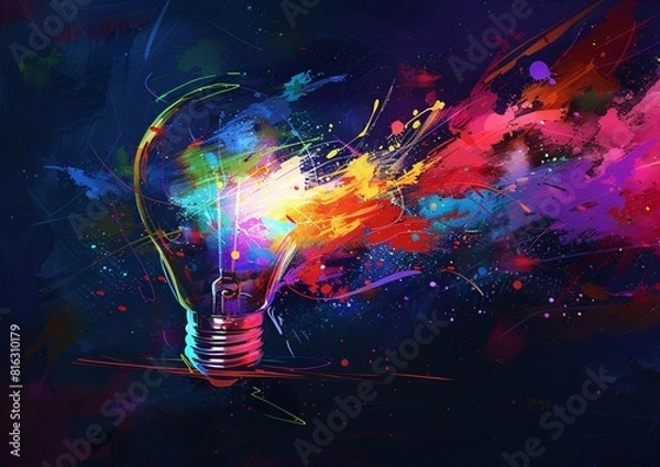 Fototapeta Celebration of Creativity: An Illustration Showcasing Vibrant Colors and a Creative Spark