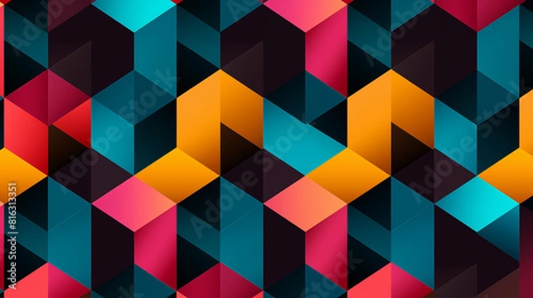 Fototapeta Geometric Abstract Image, Pattern Style, For Wallpaper, Desktop Background, Smartphone Cell Phone Case, Computer Screen, Cell Phone Screen, Smartphone Screen, 16:9 Format - PNG