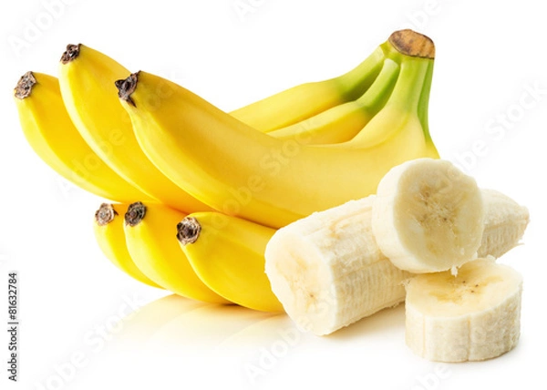 Obraz bananas isolated on the white background