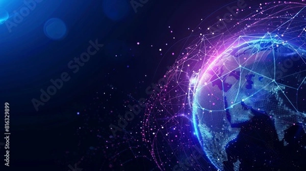 Obraz Background digital network in the world