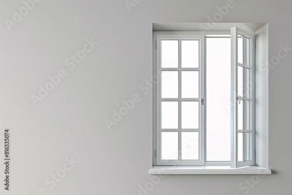 Obraz Dramatic Window Reflection: A Study in Light and Shadow