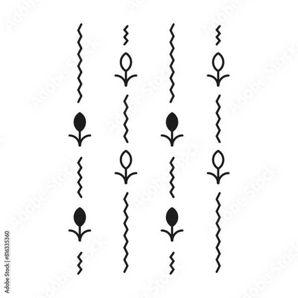 Fototapeta Abstract symbols representing fertility and energy. Creative conceptual icons. Vector illustration. EPS 10.