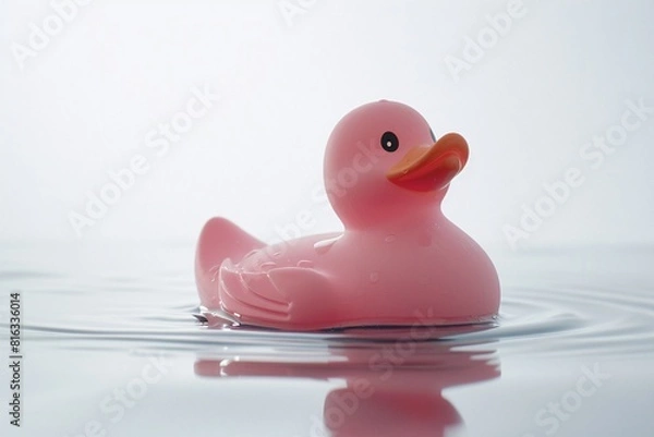 Obraz Floating Pink Rubber Duck