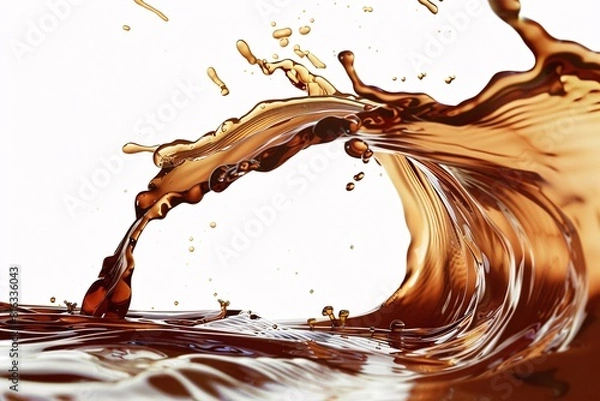 Obraz Dynamic Coffee Pour from Above