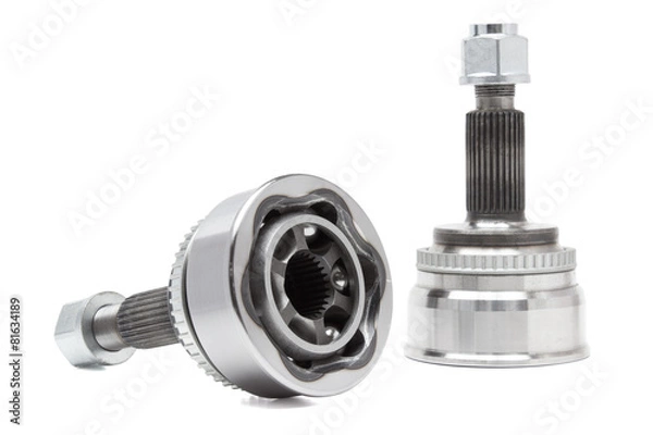 Fototapeta constant velocity joint on a white background. car parts chassis