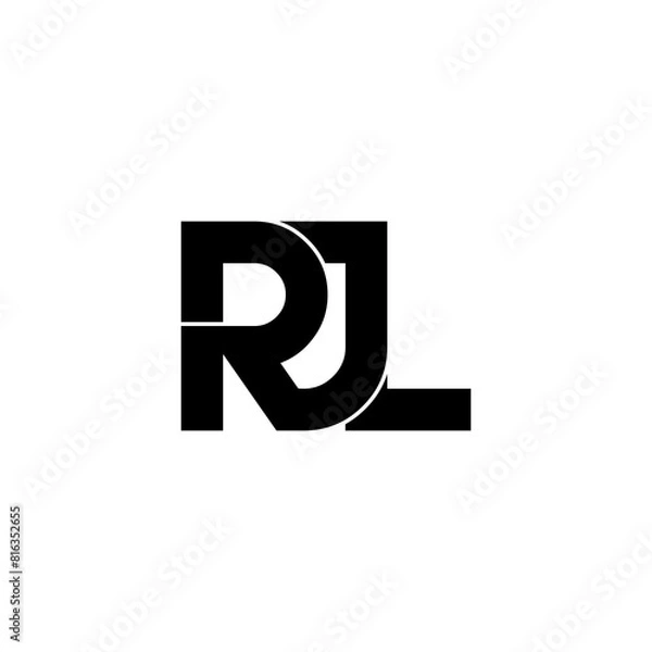 Obraz rjl initial letter monogram logo design