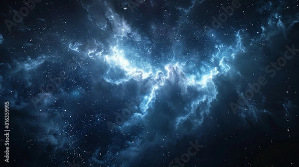 Fototapeta Starry Symphony Exploring a Celestial Tapestry with a Nebula in the Star Field