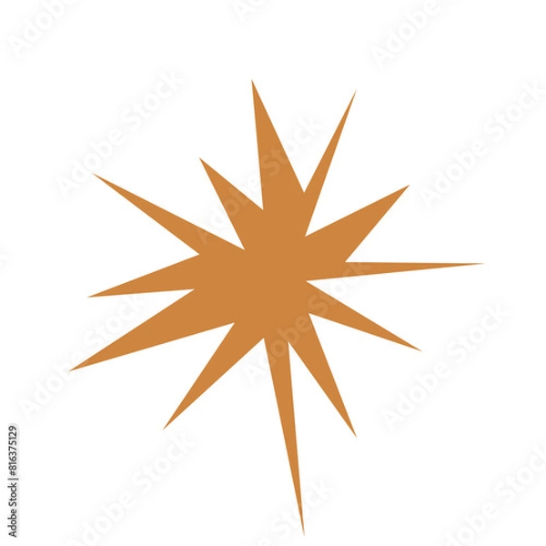 Fototapeta An abstract blank comic book style star burst shape design element.