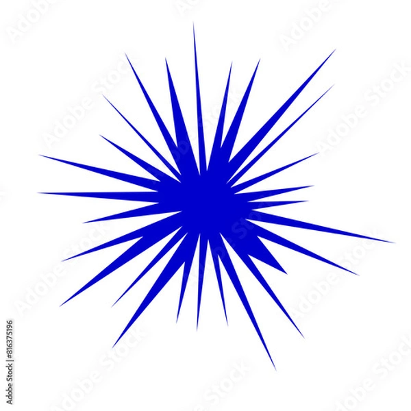 Obraz An abstract blank comic book style star burst shape design element.