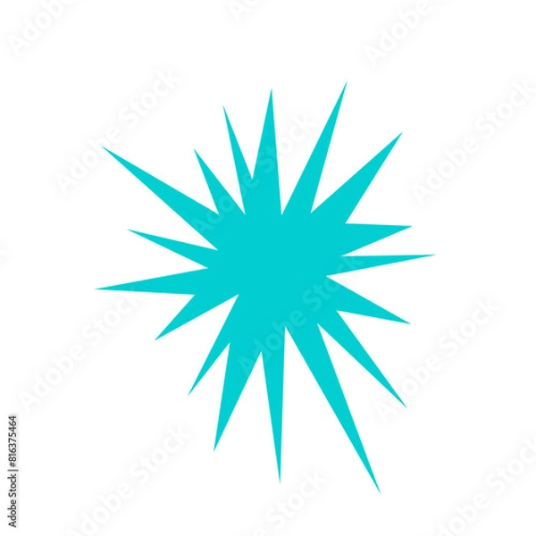 Obraz An abstract blank comic book style star burst shape design element.