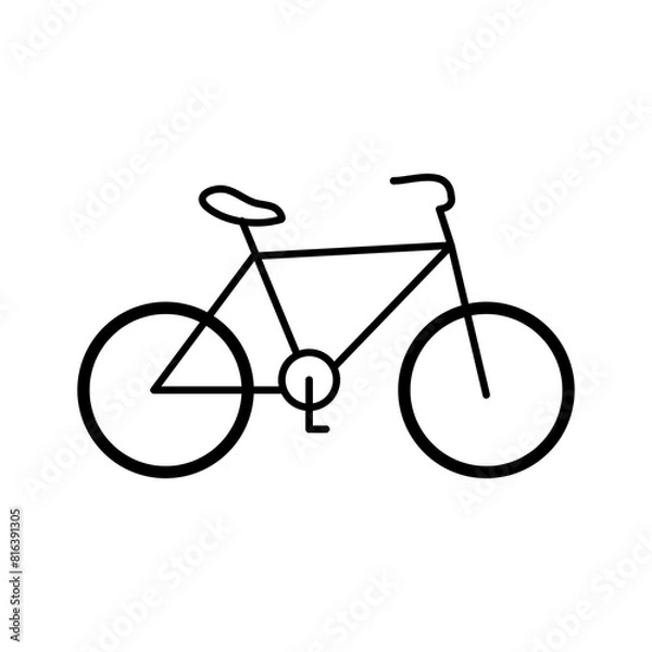 Fototapeta bike icon vector, Bicycle icon vector flat trendy style illustration on white background..eps