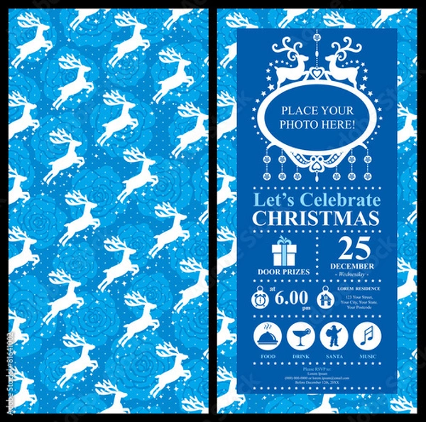 Obraz Christmas Party Invitation Card