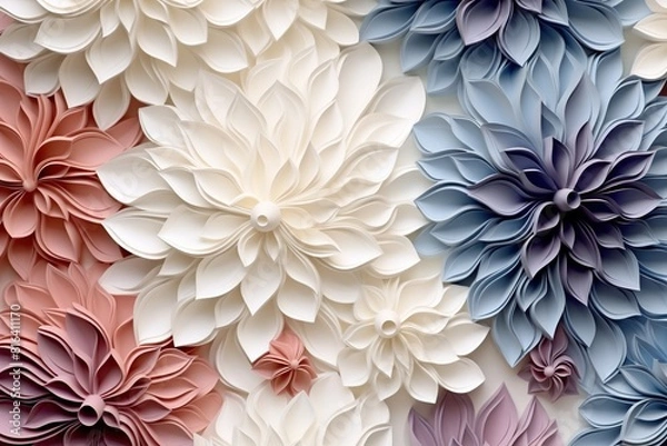 Obraz a colorful background with flowers and the word  flower .