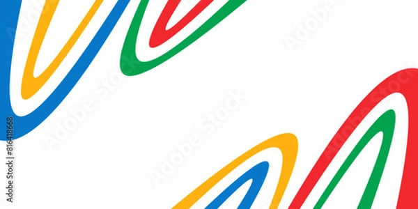 Fototapeta Colorful olympic games banner background. Vector illustration
