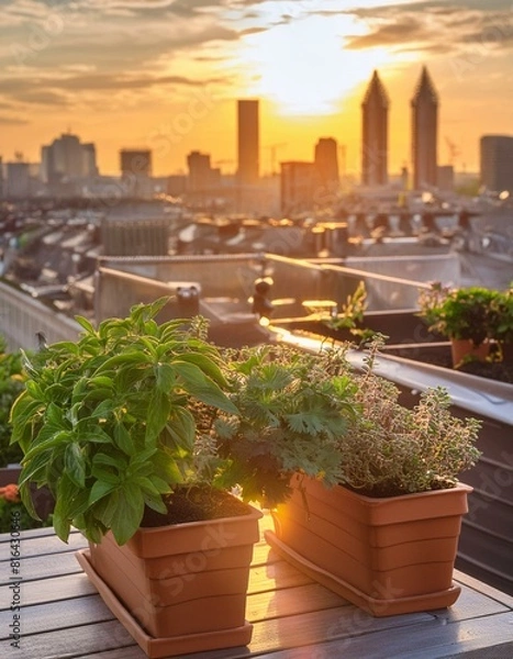 Obraz rooftop garden view
