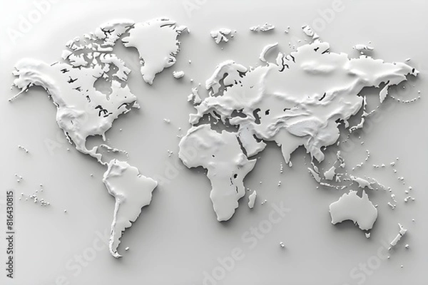Obraz world map on white background