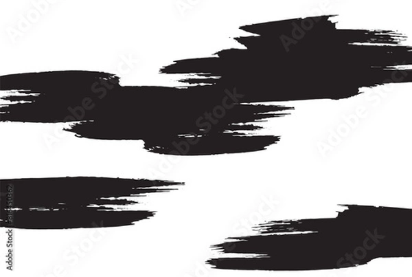 Fototapeta 筆で描いたモノクロの和風背景素材