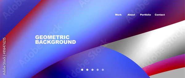 Obraz Colorful flowing shapes, wave lines with neon gradients. Vector Illustration For Wallpaper, Banner, Background, Card, Book Illustration, landing page