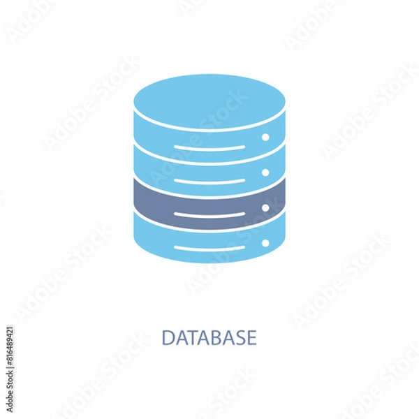 Fototapeta database concept line icon. Simple element illustration. database concept outline symbol design.