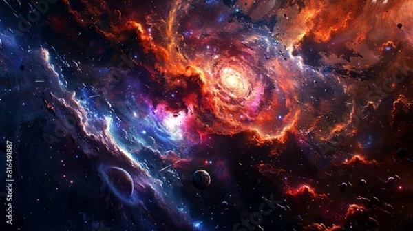 Fototapeta nebula, galaxy, star, space background