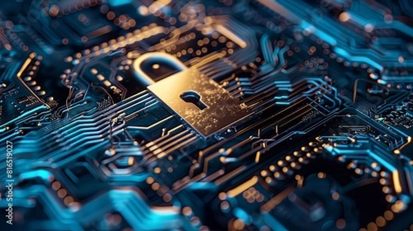 Fototapeta The computer engineer developed a new encryption key to ensure security 