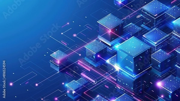 Obraz Blue technology sense background