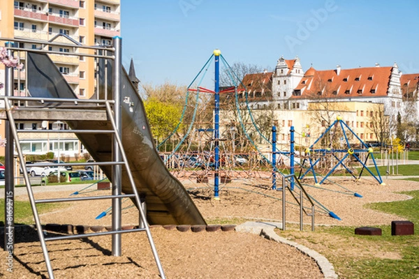 Fototapeta Mulden Promenade in Zwickau 02