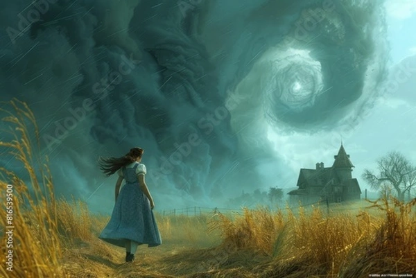 Obraz Experience the awesome power of the tornado that carries Dorothy and Toto away to the magical land of Oz. 