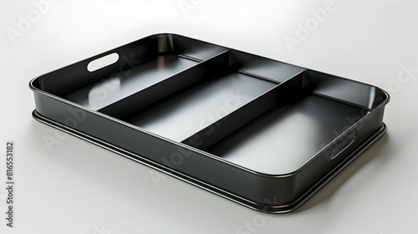 Fototapeta Modern document tray for office organization and business productivity isolated on white background   ideal for corporate content Photo Realistic