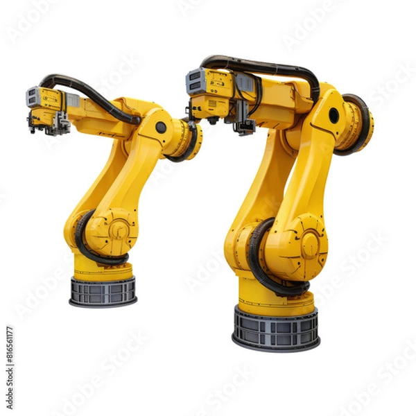 Fototapeta industrial robot isolated on white.