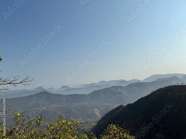 Obraz misty mountain landscape