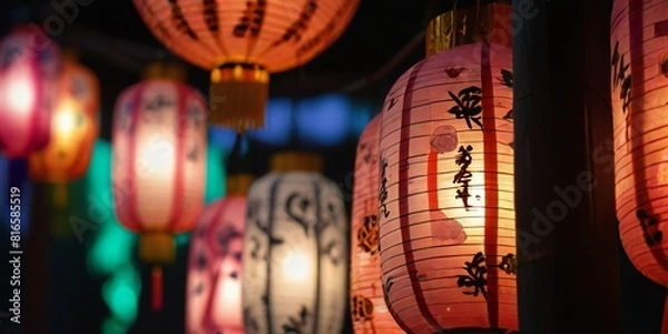 Obraz lanterns in the temple