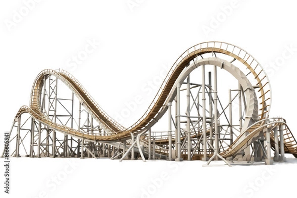 Fototapeta The Whirlwind Journey on White or PNG Transparent Background.