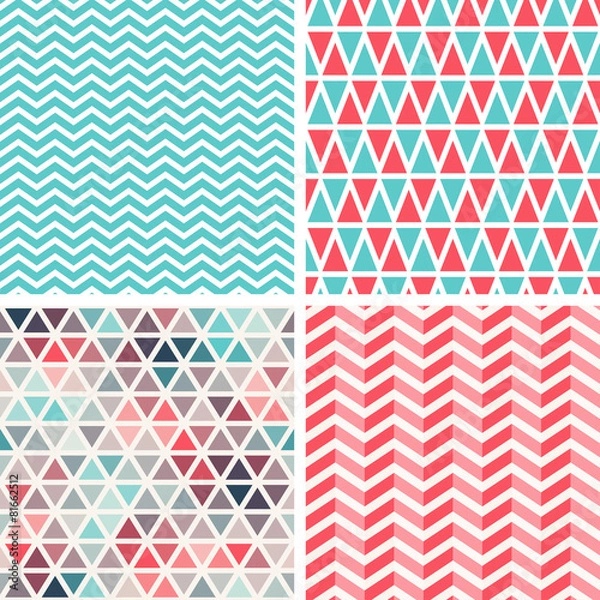 Obraz Seamless patterns set.