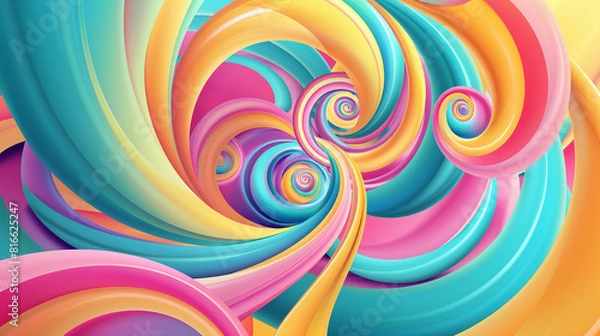 Fototapeta abstract colorful background with circular design