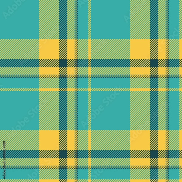Obraz Plaid seamless pattern. Check fabric texture. Vector textile print.