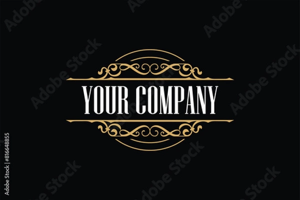 Fototapeta Nostalgic Retro Insignia Assorted Compilation