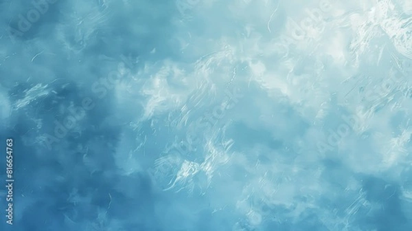Fototapeta Underwater, you see a deep blue ocean. The sun shines through the water, creating a beautiful, shimmering effect.