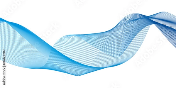 Fototapeta Abstract digital blend wave lines. Abstract vector colorful flowing wave curved lines elements wave abstract wavy stripes. Abstract blend wave lines and technology background or texture.