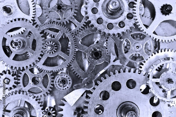 Fototapeta Stylized collage of a mechanical device