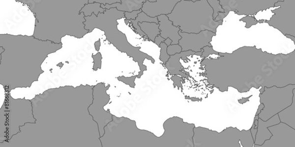 Fototapeta Mittelmeer in Grau