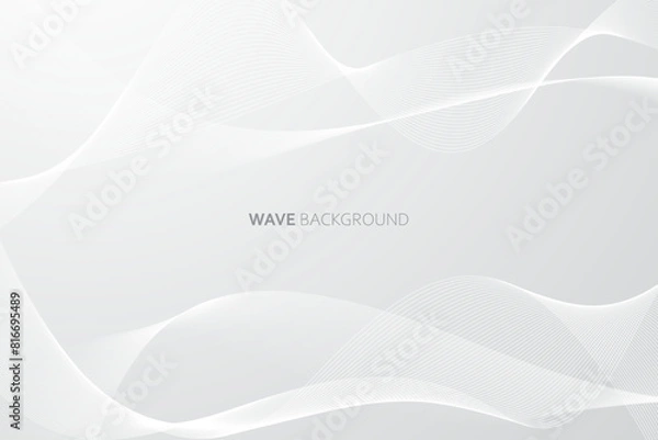 Fototapeta Elegant abstract wave white background