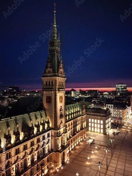 Fototapeta Rathaus Hamburg 